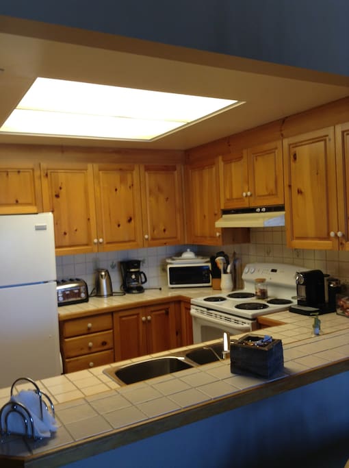 Full kitchen c/w Nespresso & coffee maker.