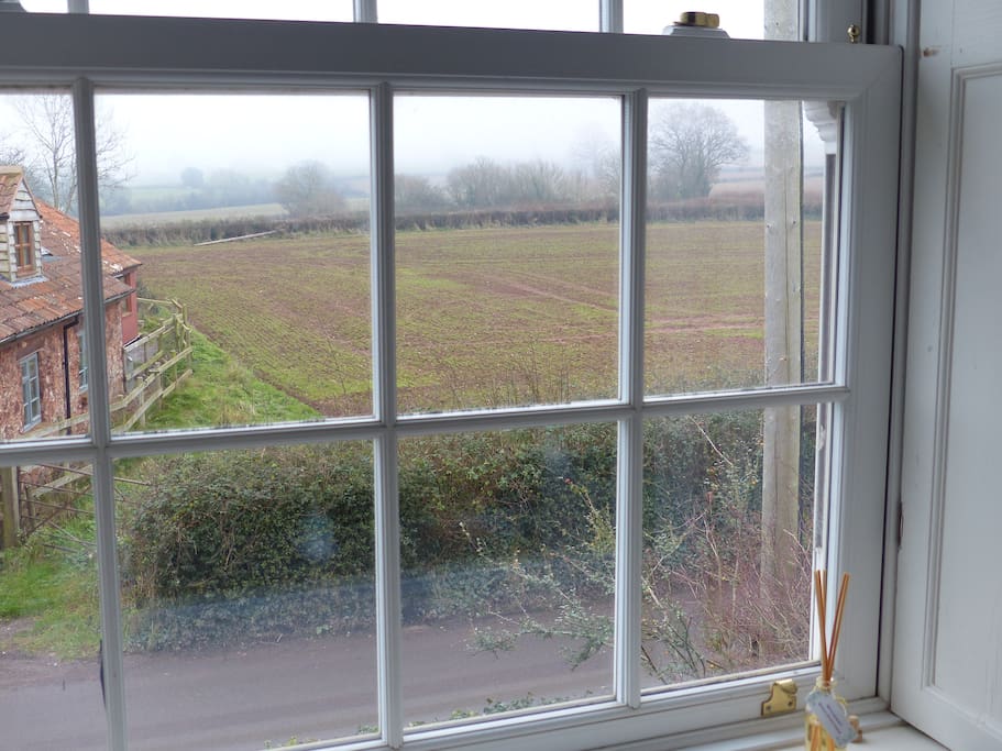 View from dressing table at window