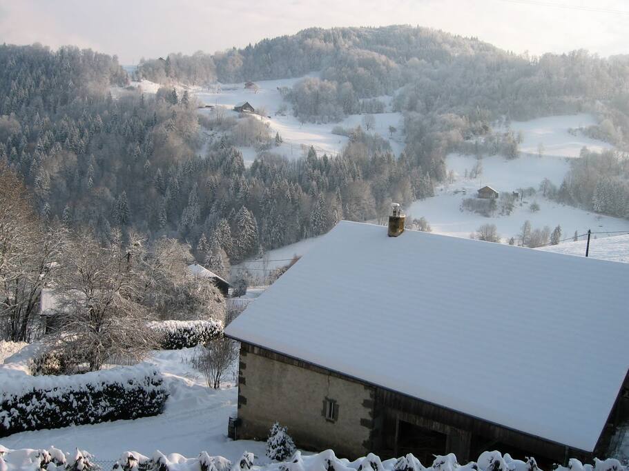 The view from the balcony in the depths of winter