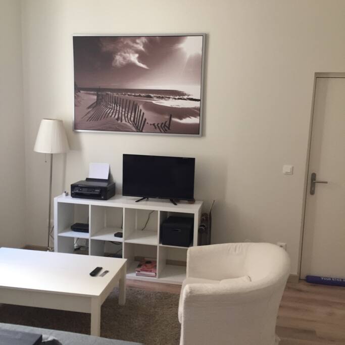 salon, télé, imprimante, salle à manger