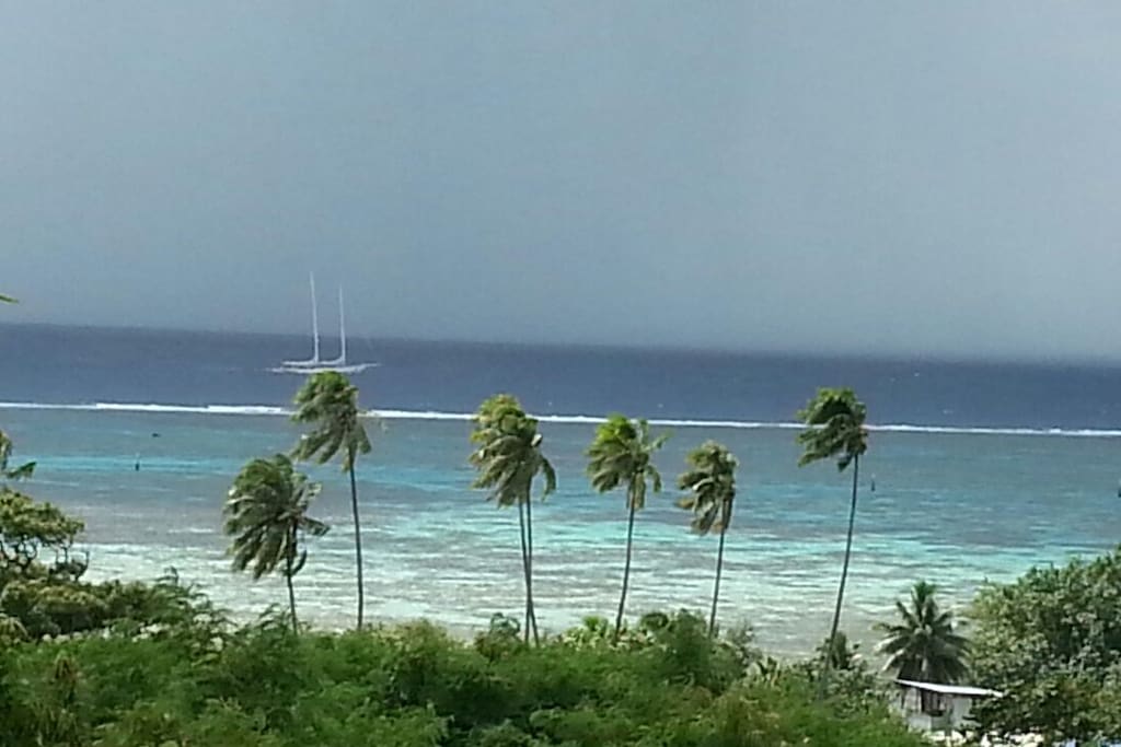 Magnificent view from the balcony and from all rooms in the house! Watch the lagoon change colors depending on the weather, sun position and time of the day!