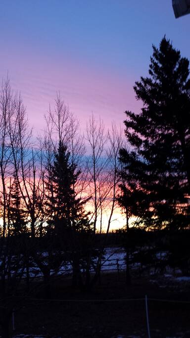 Winter sunrise from the kitchen
