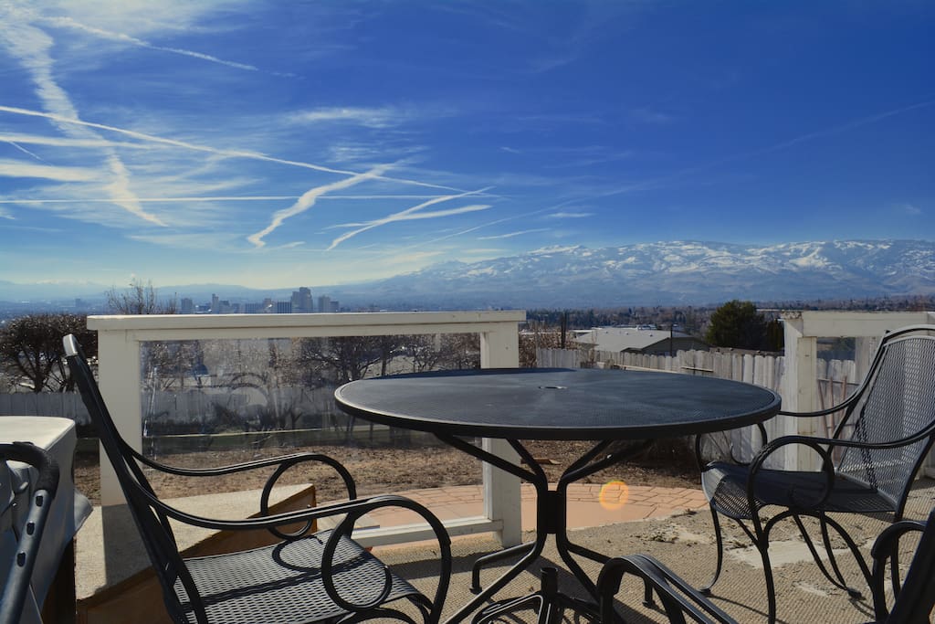 Enjoy Nevada's great outdoors from the back patio