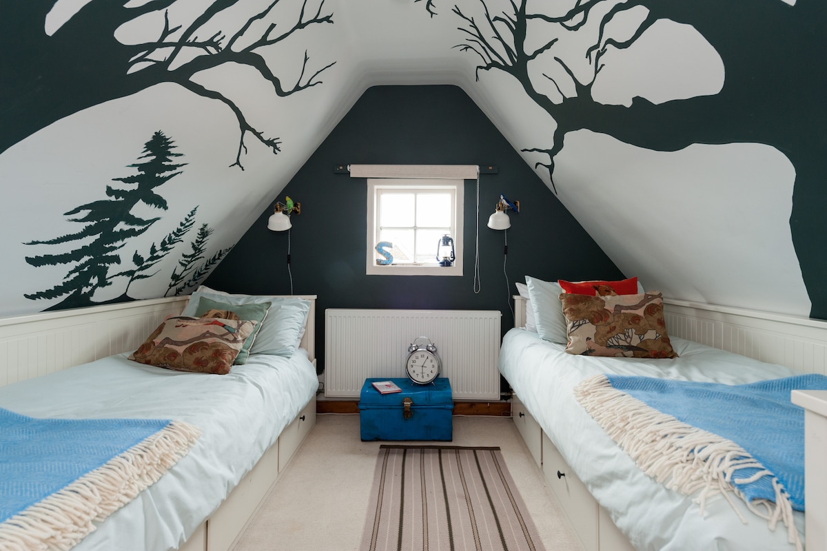 Kids bedroom in attic