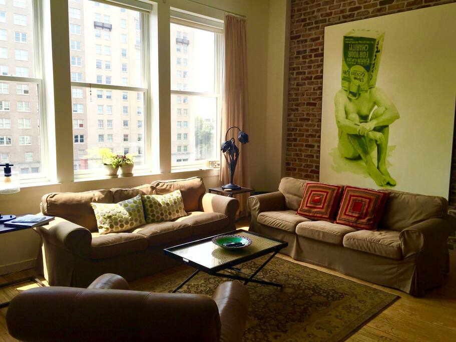 Eclectic art throughout