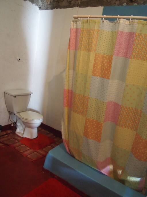 Private bathroom located inside the double room.