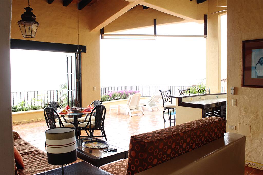 A grand view from the living area.