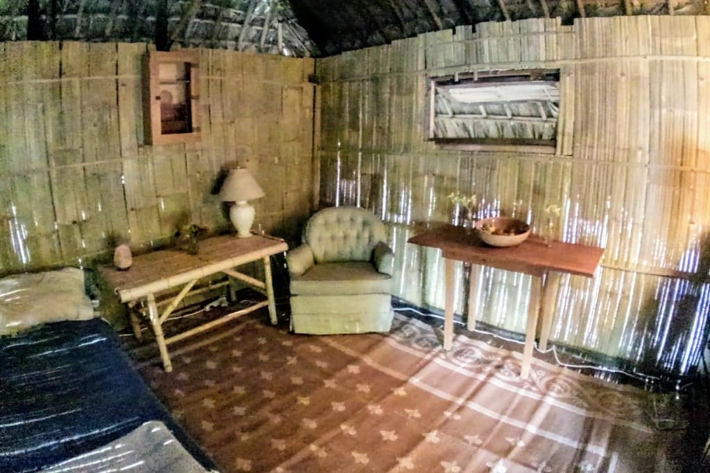 This is a simple but very peaceful, relaxing and cozy accommodation. We have 2 cots available or a double size air mattress depending on your preference.
