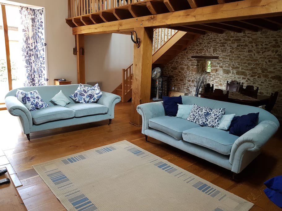 lounge area in the barn