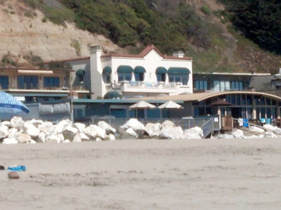Home as seen from the beach.