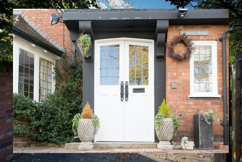 The property is 1920 Arts and Crafts, the very Old World Exterior belies the very modern interior.