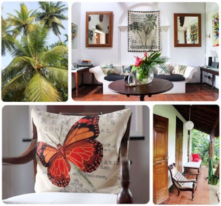 Soft furnishings throughout the property reflect the jungle feeling. Shades of earthy colours.
