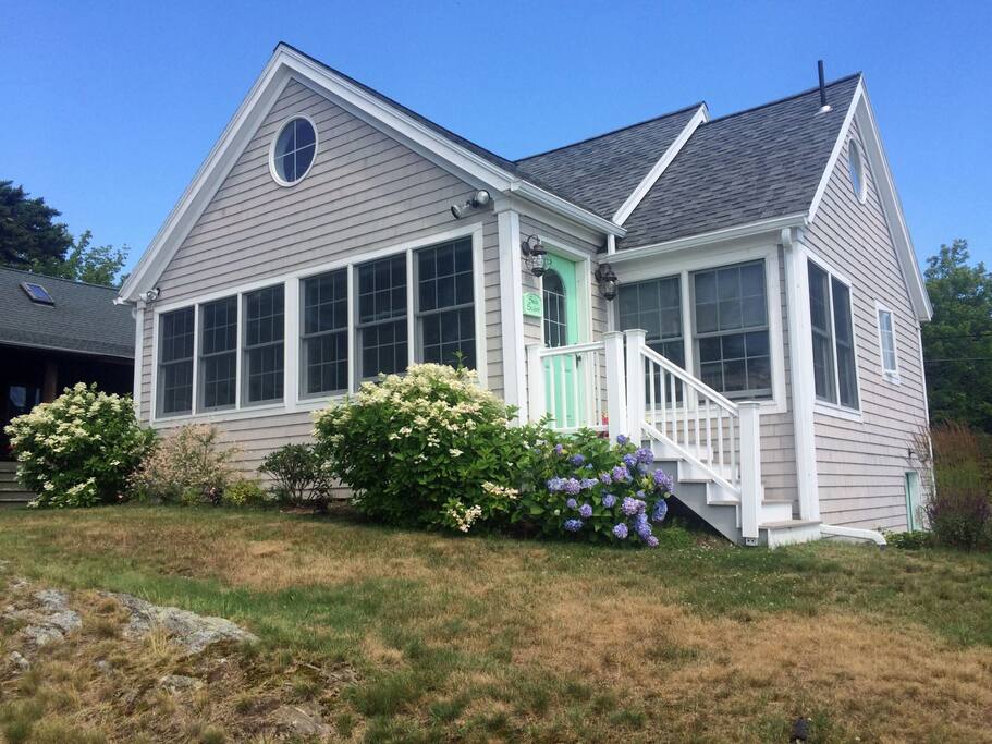 The waterside of the house.