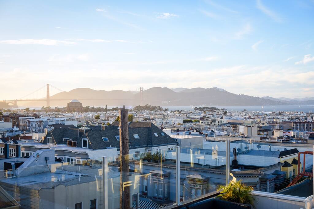 Morning coffee and fresh air from the private roof deck