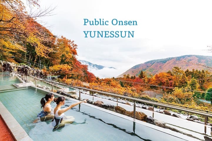 【Near the Yunessun&Chisuji waterfall】箱根周游最便利位置