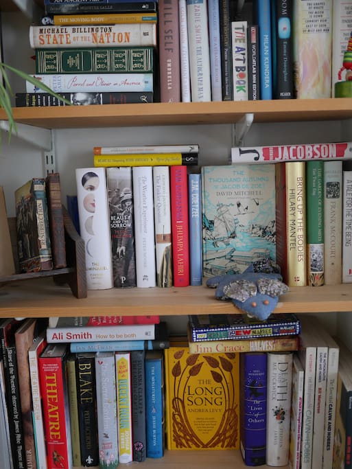 There are books all around the house which you are welcome to read.