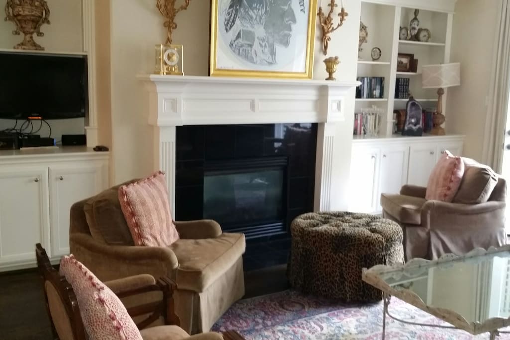 Fireplace.