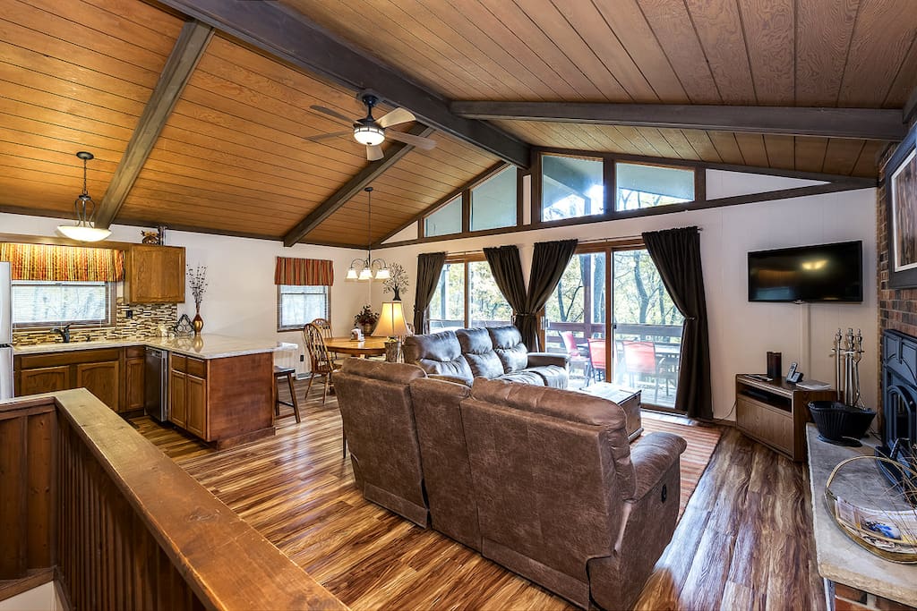 Main Level - Living room and kitchen.