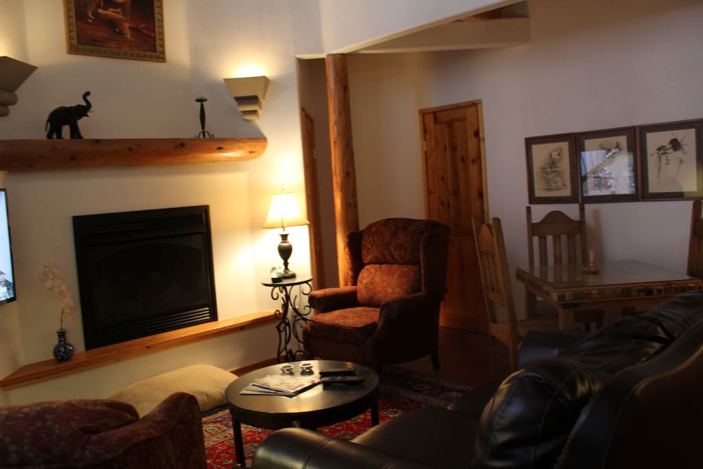 Living Room with gas fireplace