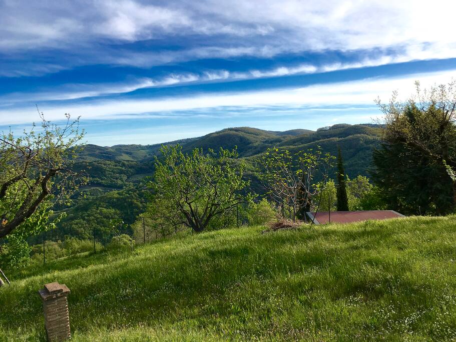 View west toward hills near Assisi.