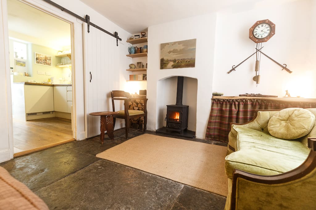 Sitting room with woodburning stove (no TV)