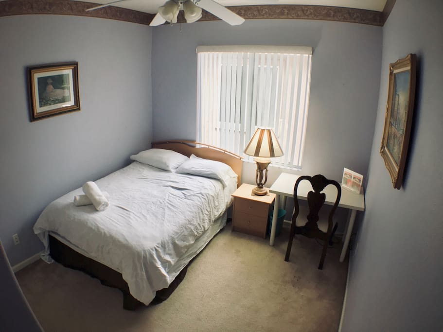 room 4 (can fit an extra twin air mattress of floor mat)