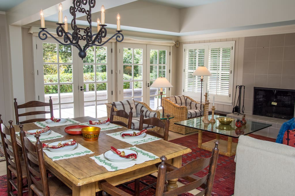Enjoy a family meal on the grand dining table that will seat 12.