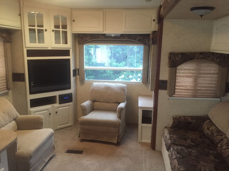 Entertainment center in the living room!