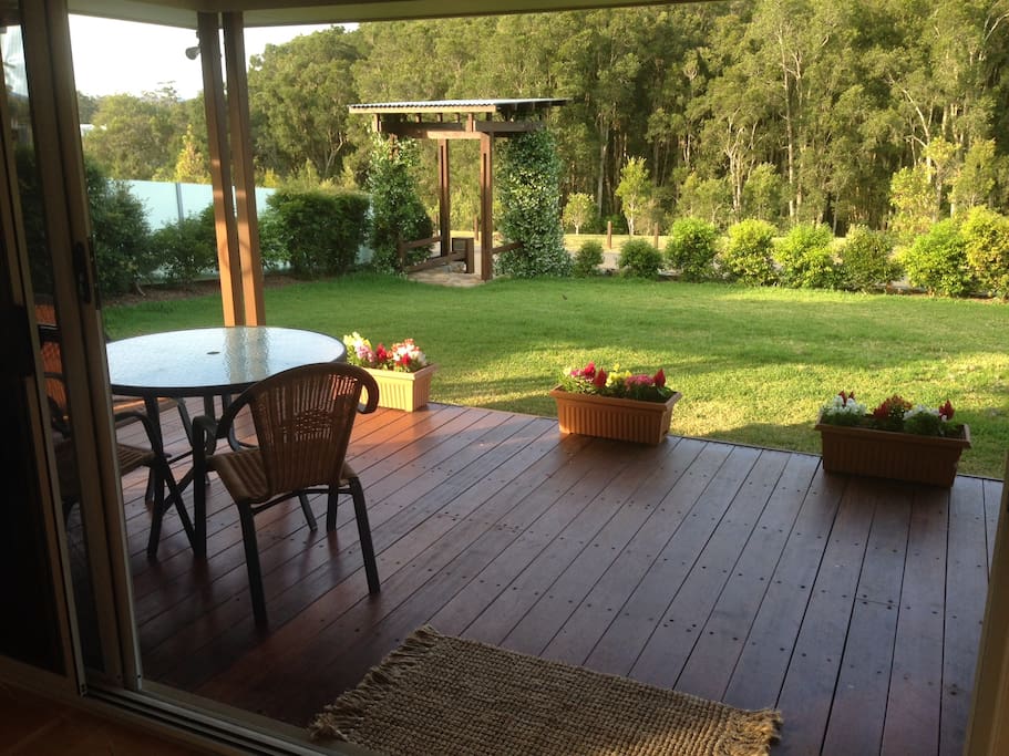 Beautiful views from the balcony into the surrounding native forest