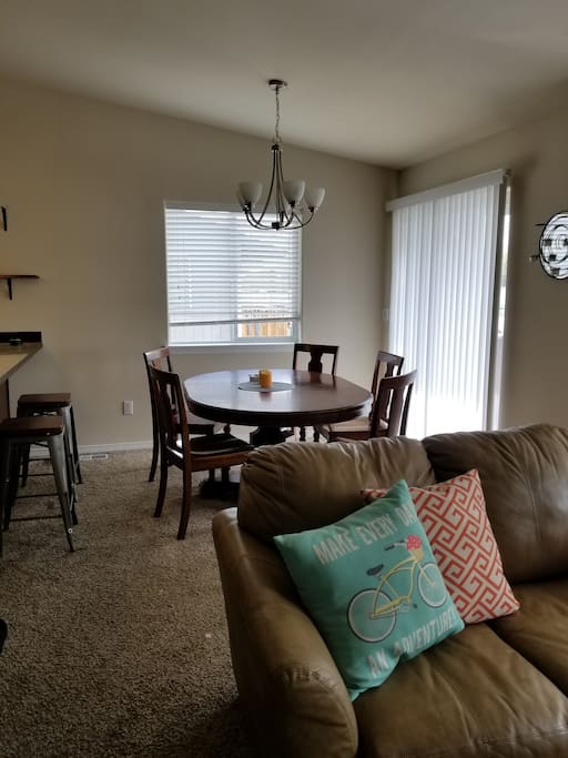 Open Living area (kitchen off to the left)
