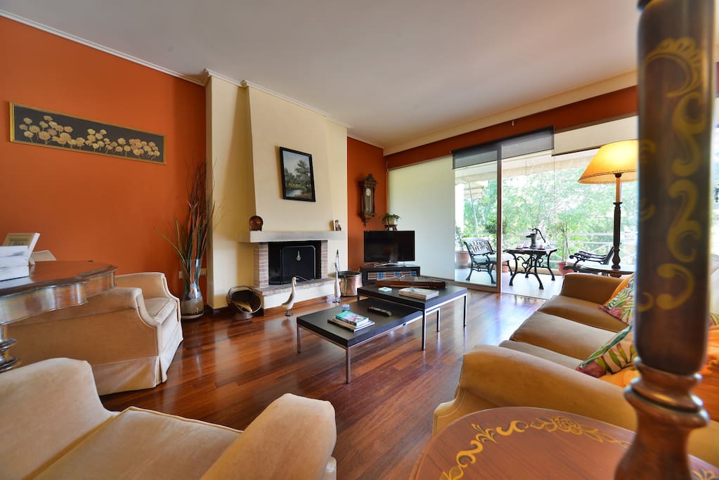 Meet in the ample and elegant living room