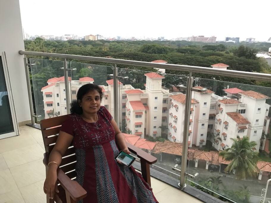 Same balcony's extension to Guest bedroom. Same feelings as the other side of the balcony.