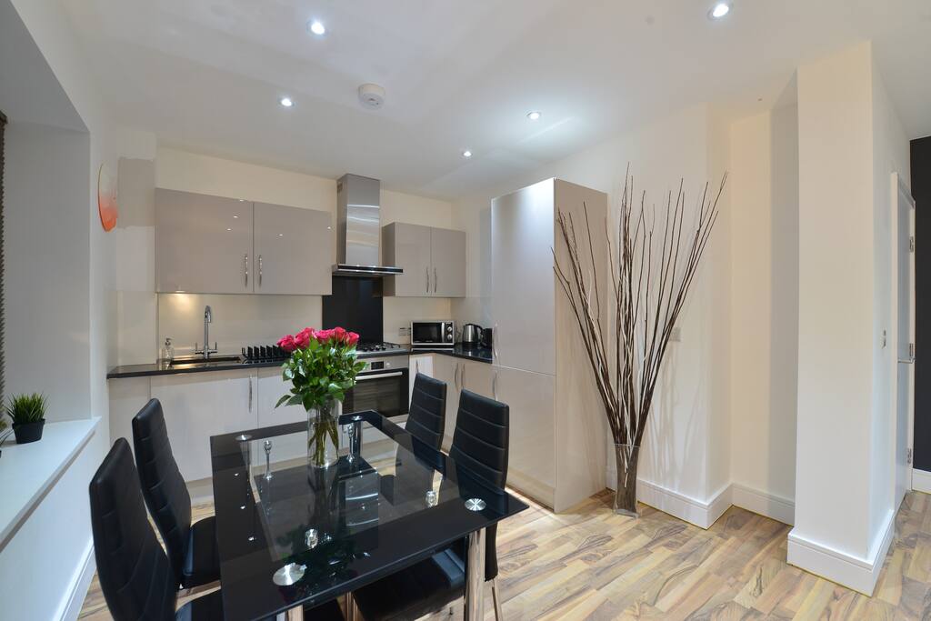 open plan kitchen