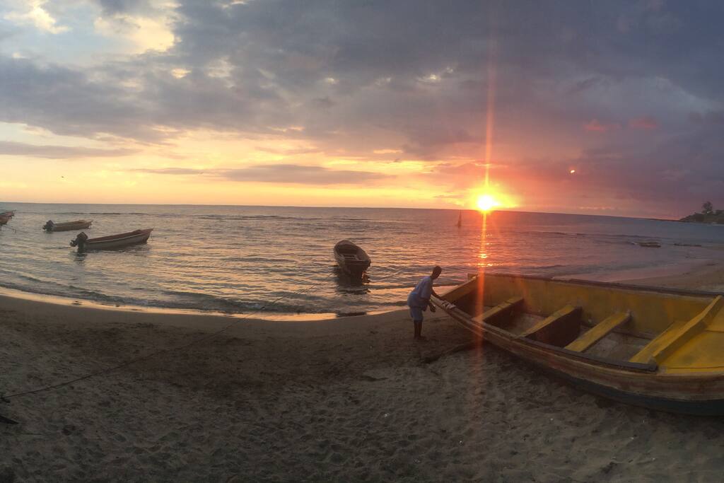 Sunset down at Eggys Bar