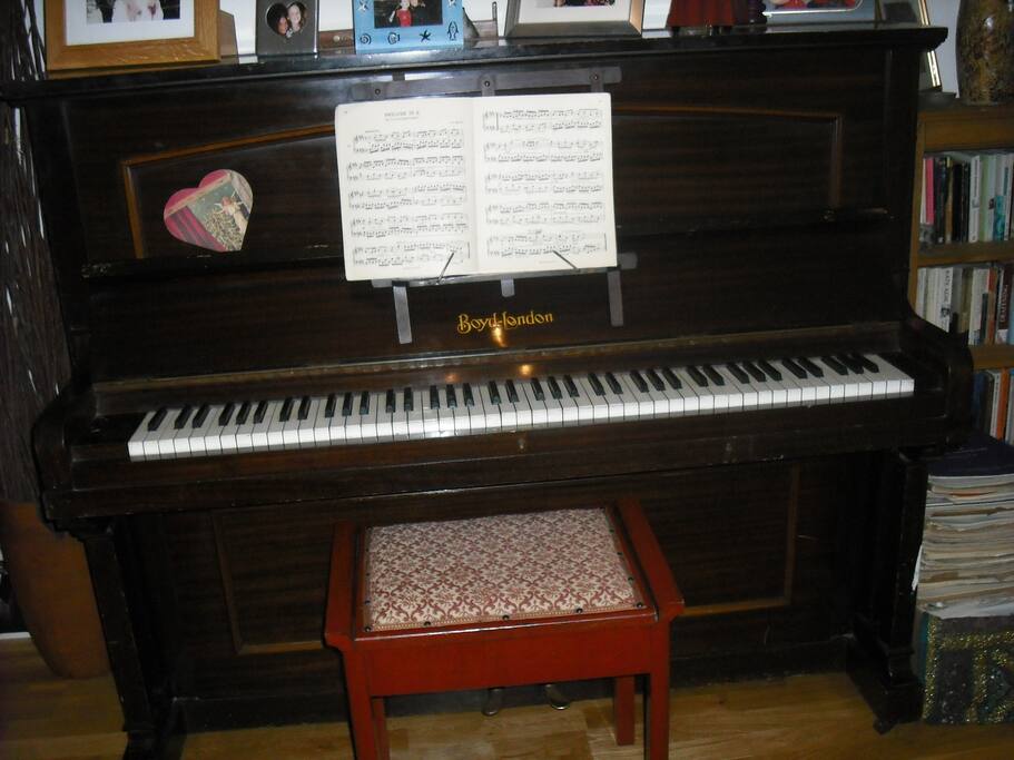Enjoy playing the piano - lots of music to choose from.