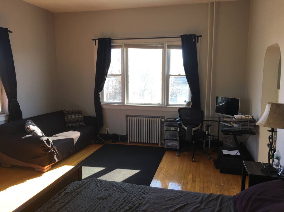 Extra couch in the master bedroom
