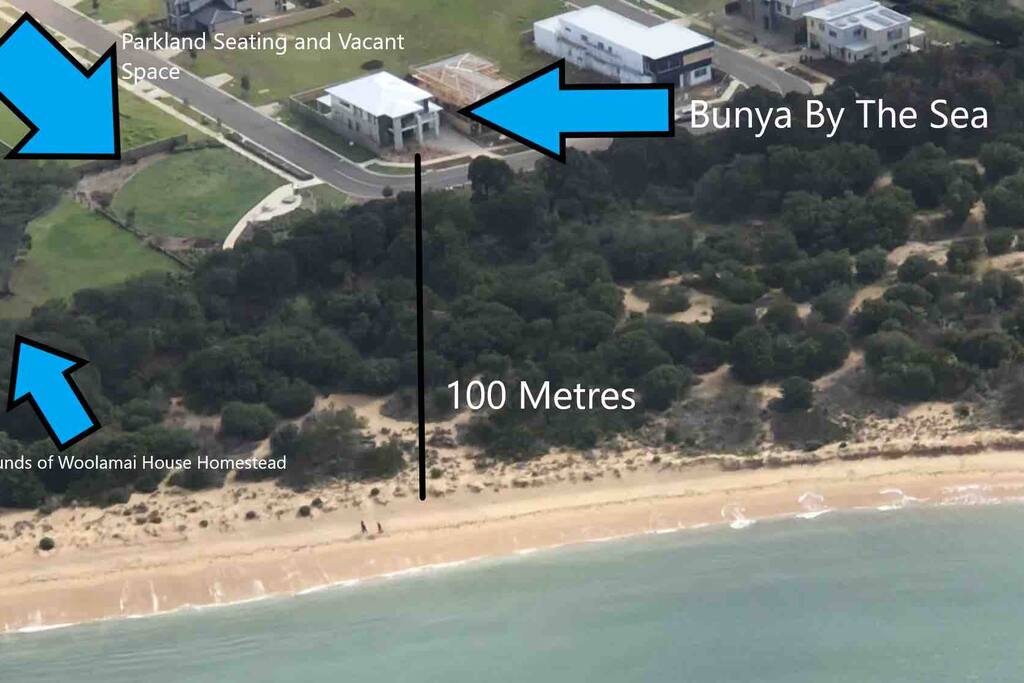 Only 100 metres to the pristine beach