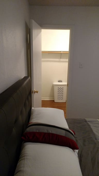 east bedroom bed and closet