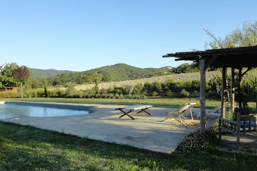 Swimming pool in the middle of the countryside