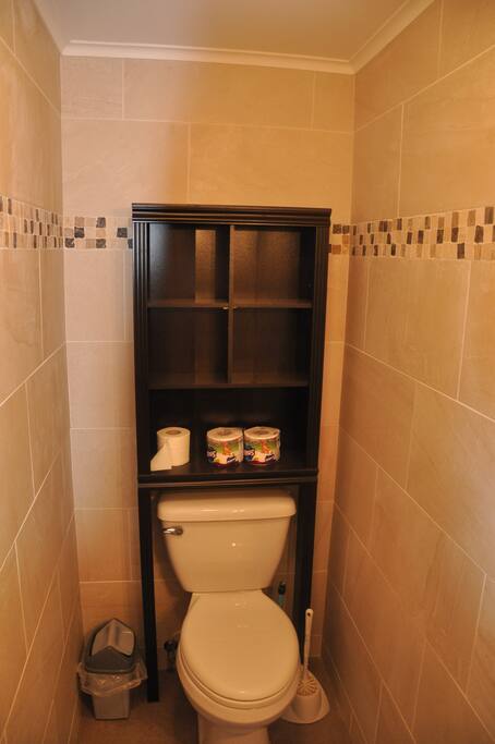separate toilet area in bathroom