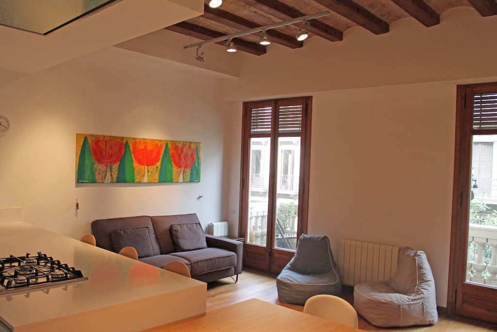Living areas, with Balcony directly to street