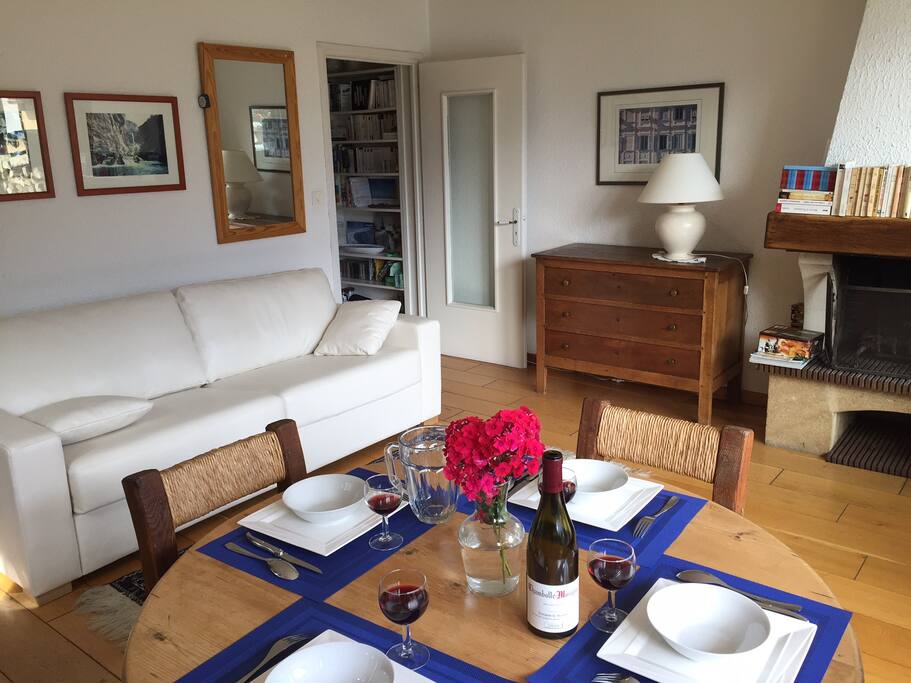 52 m2 pour 4 personnes: espace confort, et les glaciers plein les yeux.