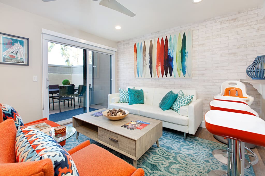Modern bright furniture in the lounge