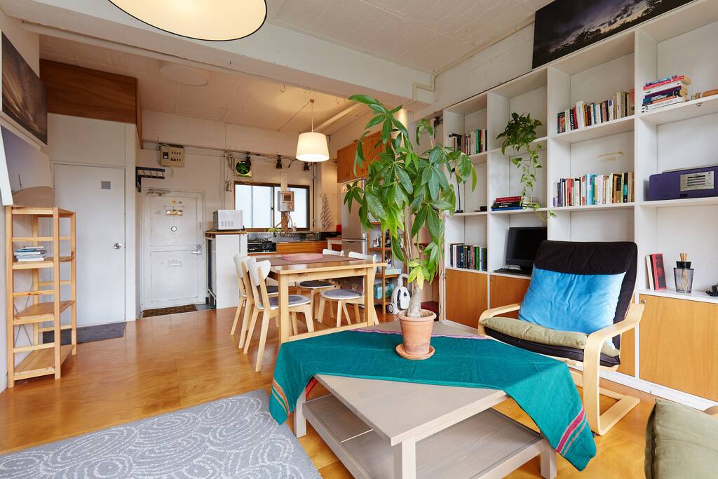Living/ Dining/library/ Kitchen