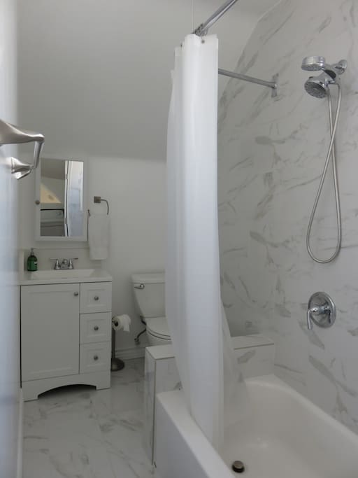 recently remodeled full size bathroom
