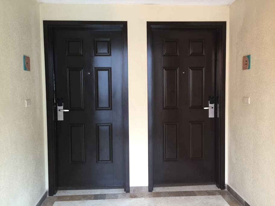 Private doors for us (left) and you (right)