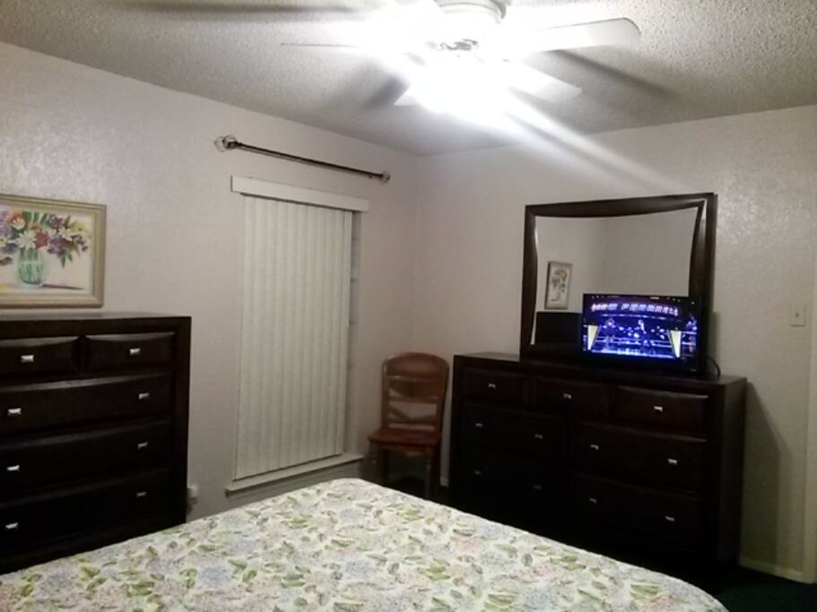 Master Bedroom has connected bath and walk in closet