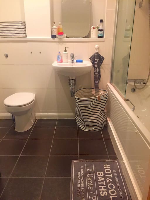 Bathroom with tub.