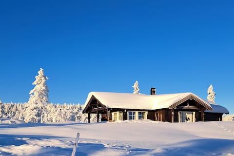 Cottage on beautiful and snowy Budor