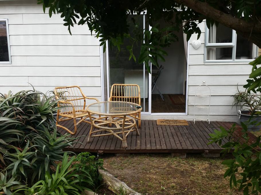 Wooden deck with weber braai
